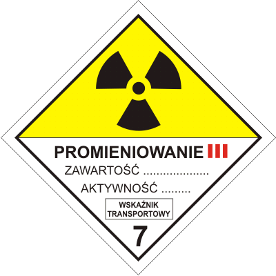 Klasa 7 (materiały promieniotwórcze)
